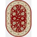 Dynamic Rugs Ancient Garden 2 ft. 7 in. x 4 ft. 7 in. Oval 57365-1464 Rug - Red/Ivory ANOV35573651464